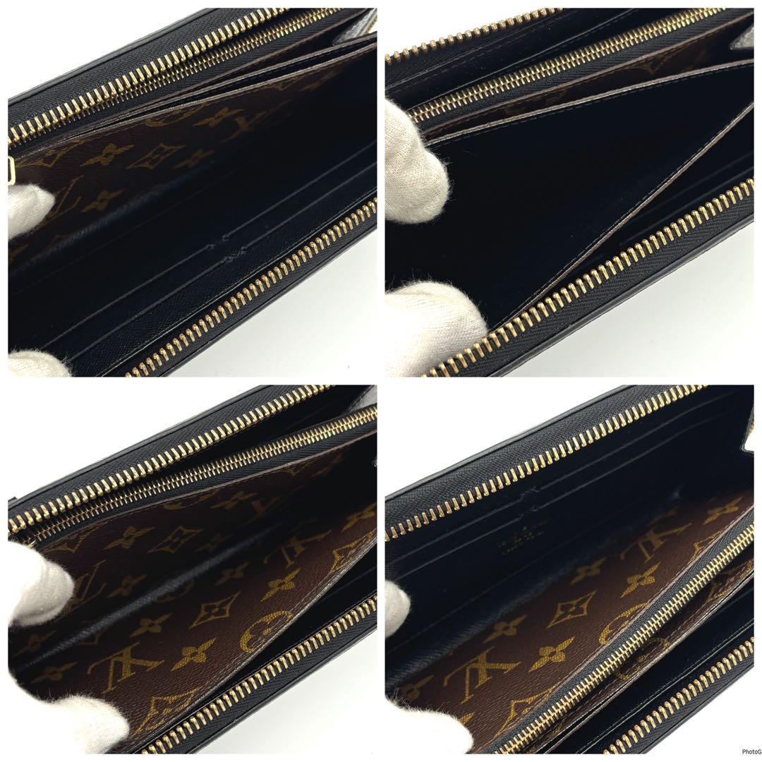 【超美品】ルイヴィトン ジッピーウォレット レティーロ モノグラム 黒 長財布