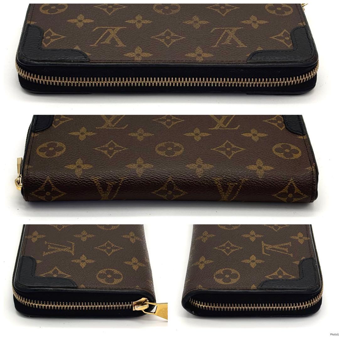 【超美品】ルイヴィトン ジッピーウォレット レティーロ モノグラム 黒 長財布
