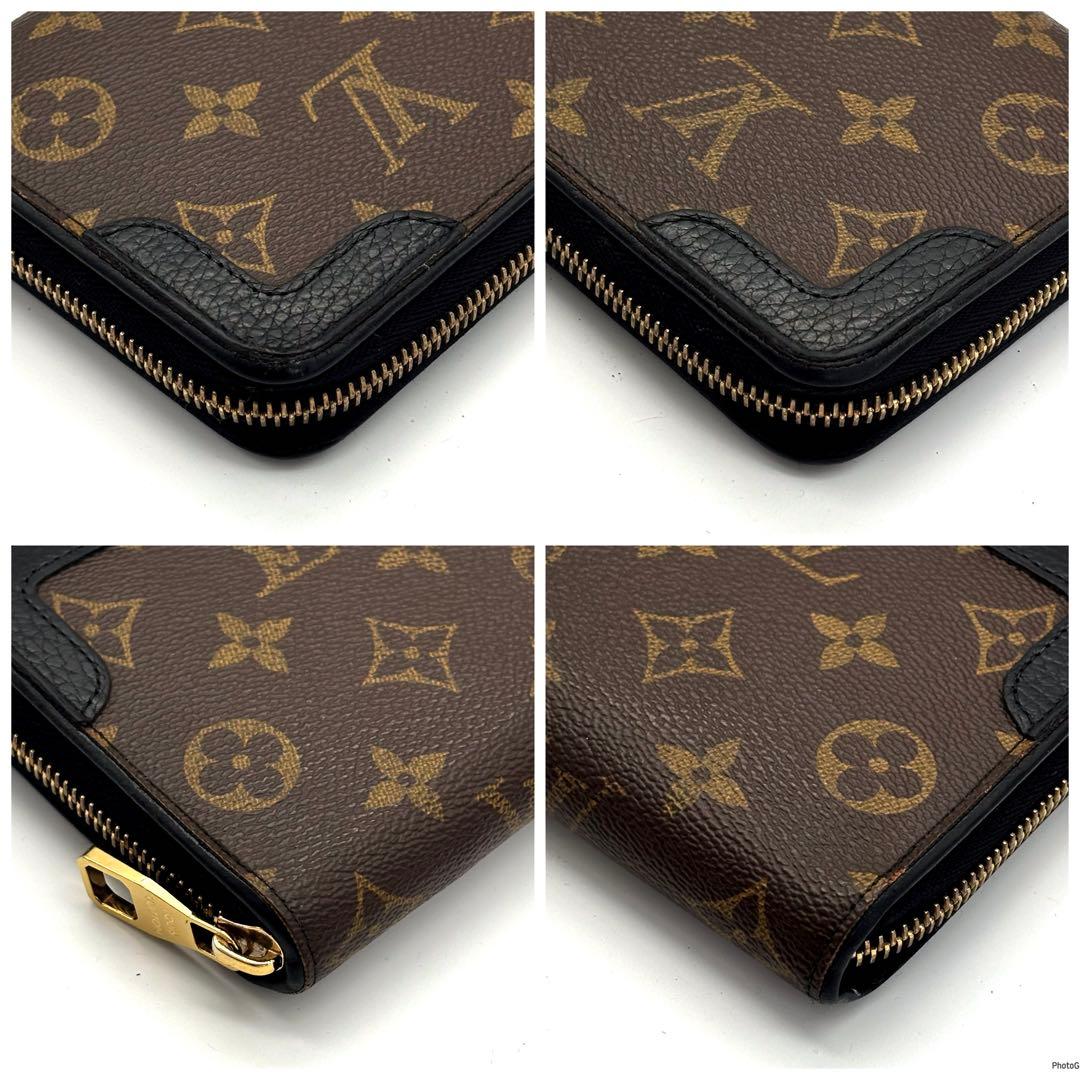【超美品】ルイヴィトン ジッピーウォレット レティーロ モノグラム 黒 長財布