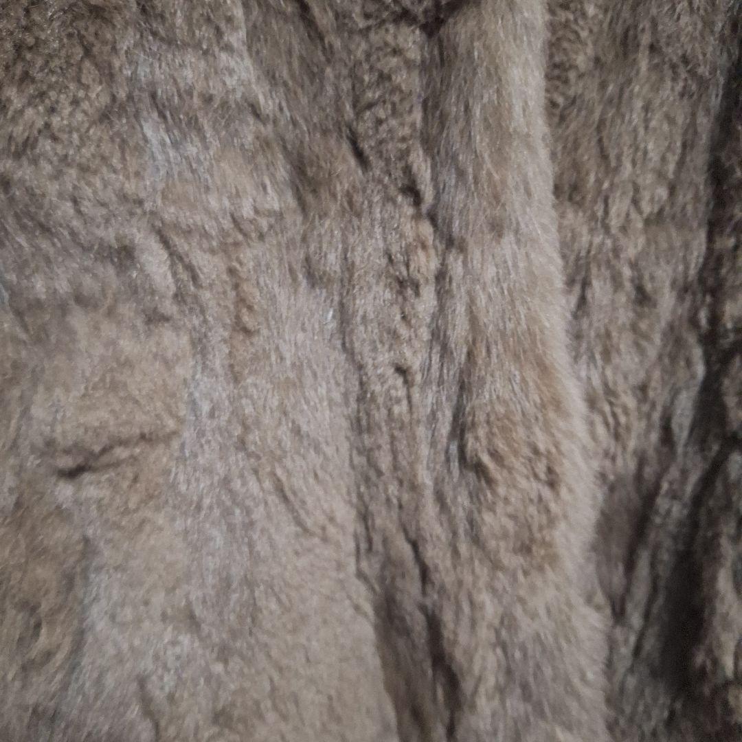 ALLEGREZZA フード付きブラウン　ファーベスト