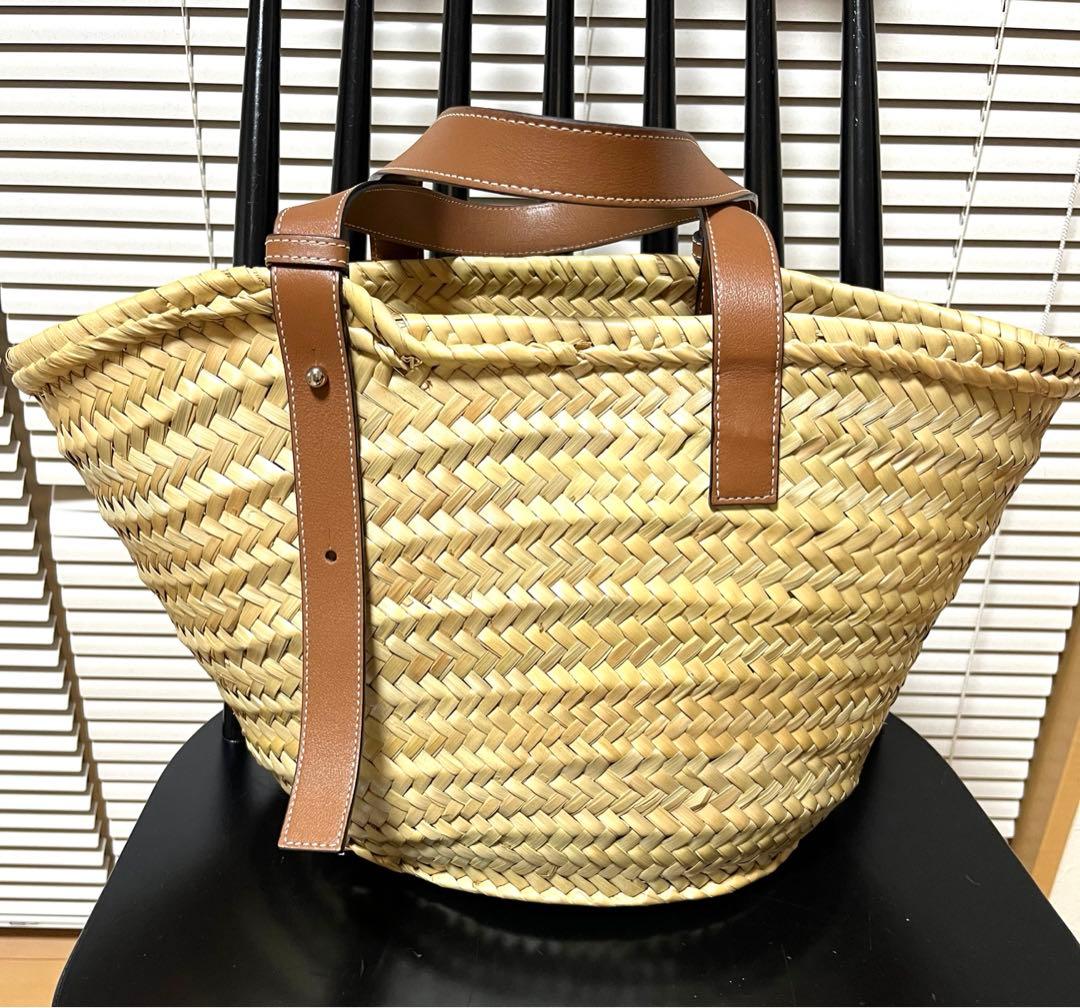 【Yuka Kaeです】　ロエベ　カゴバッグM お花チャーム付き