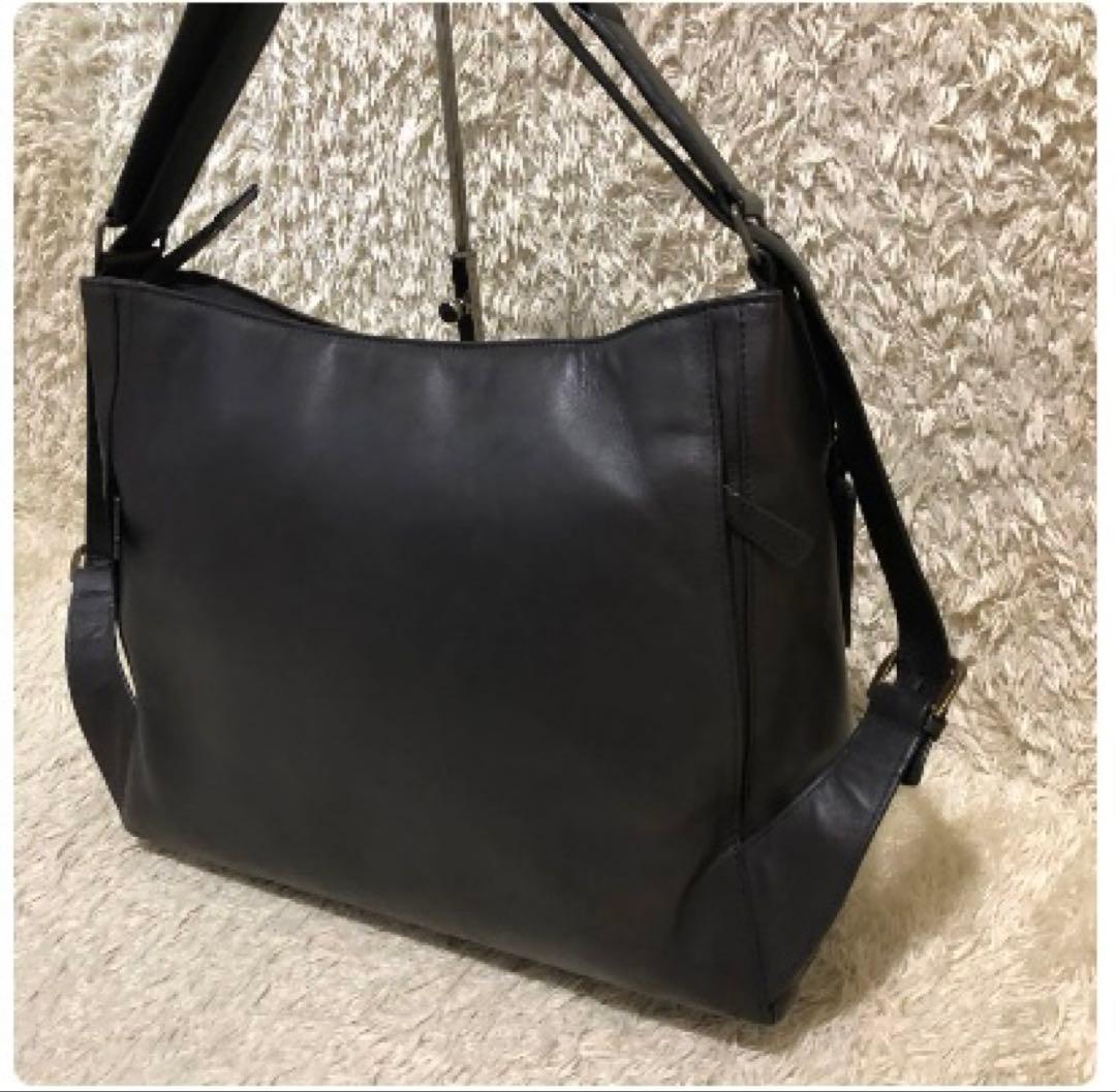 マザーハウス レザー　トートバッグ　ヨゾラ ブラック　メンズ