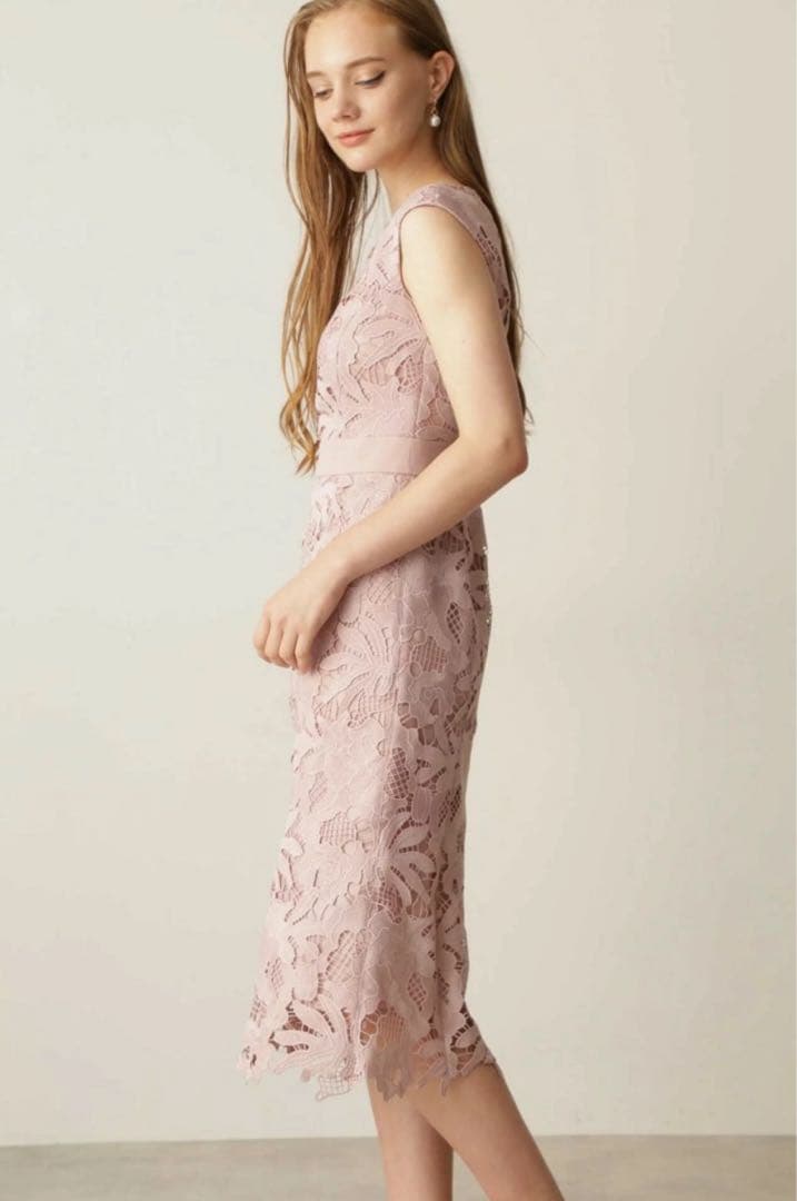 【新品】PINKY&DIANNE フラワーケミカルレース マーメイド ワンピース