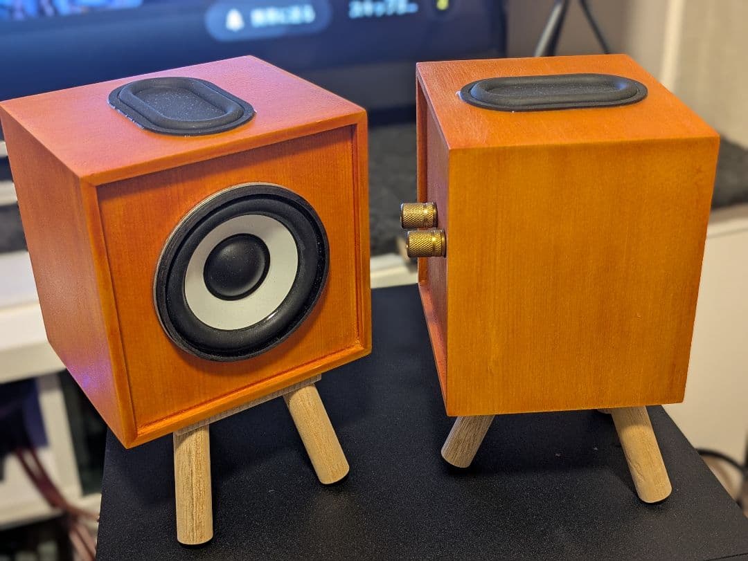 中古希少品 talbot one 木製キューブ型スピーカー Makuake掲載