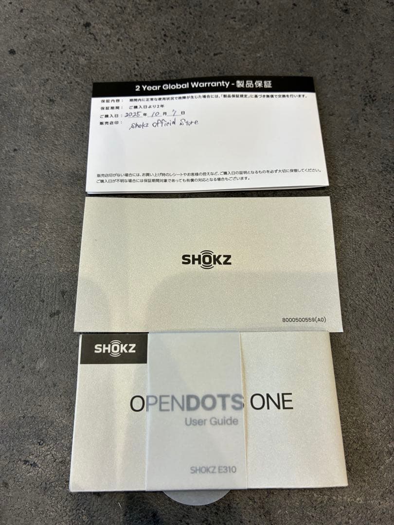 Shokz OpenDots ONE ワイヤレスイヤホン2年保証付