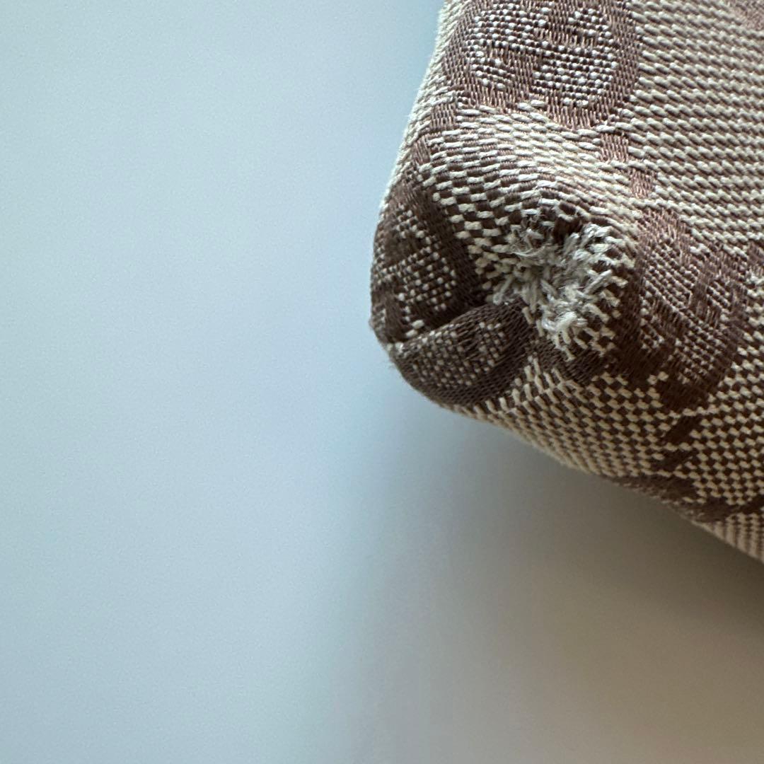 GUCCIボディバッグ GG キャンバス レザー ウエストポーチ ブラウン