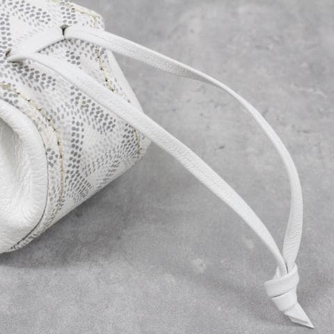 ▲GOYARD 巾着 ポーチ ミニ ゴヤール ケース チャーム ホワイト