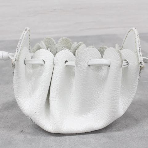 ▲GOYARD 巾着 ポーチ ミニ ゴヤール ケース チャーム ホワイト