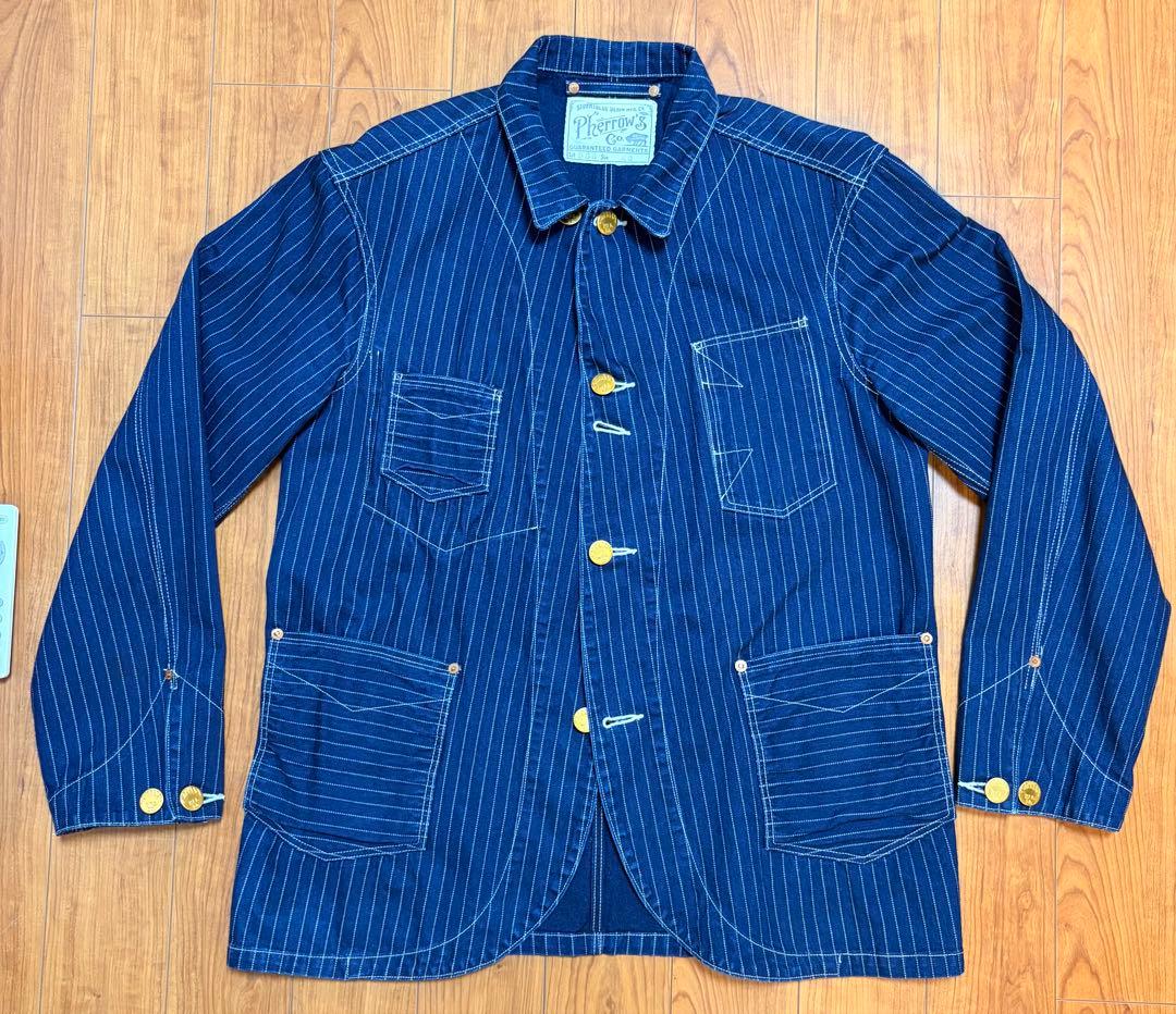 フェローズ レイルロードジャケット ウォバッシュストライプカバーオール 40