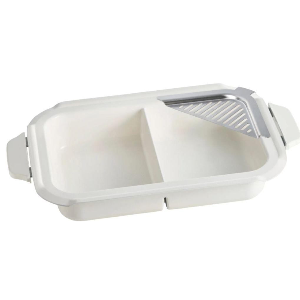 新品ブルーノ　コンパクトホットプレート、セラミックコート鍋　仕切り鍋　3点セット