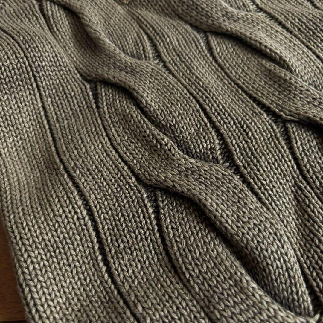 POLO RALPH LAUREN コットンケーブルニット 刺繍 エンブレム