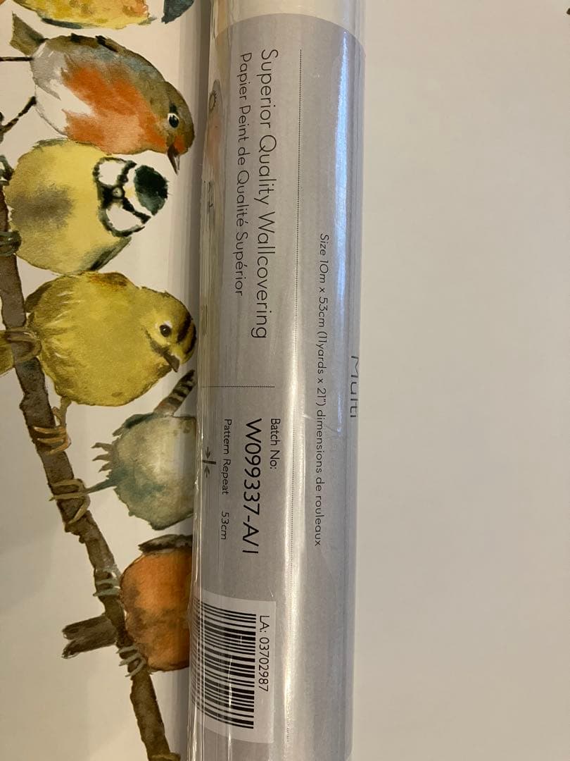 ローラアシュレイ　壁紙　3ロール ガーデンバード　輸入壁紙　ウォールペーパー