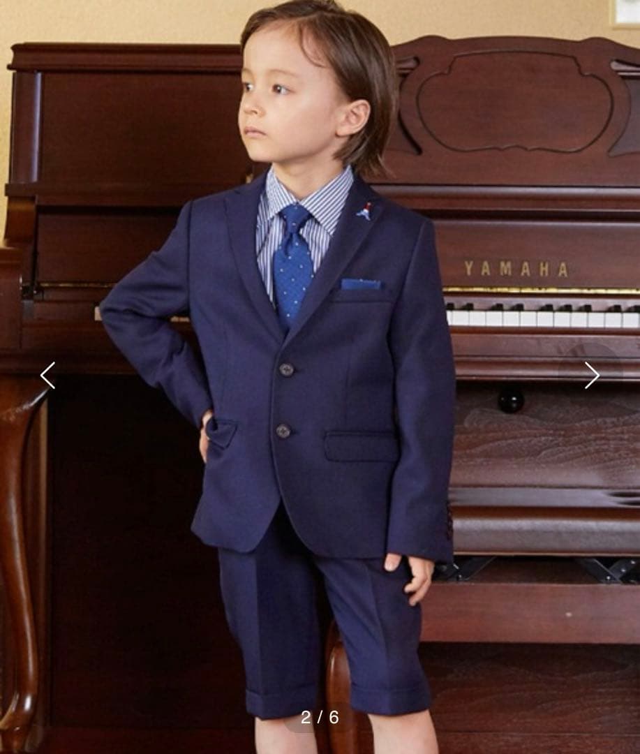 ELLE EN NOIR 130cm 男の子 フォーマル スーツ　ネイビー　エル