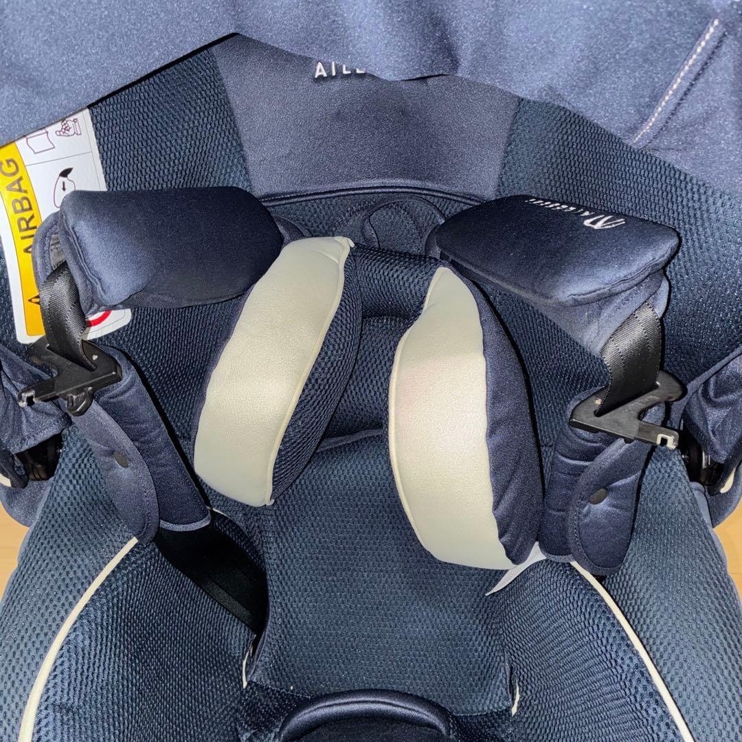 美品　エールべべ クルット5i グランス ISOFIX ネイビー 360°