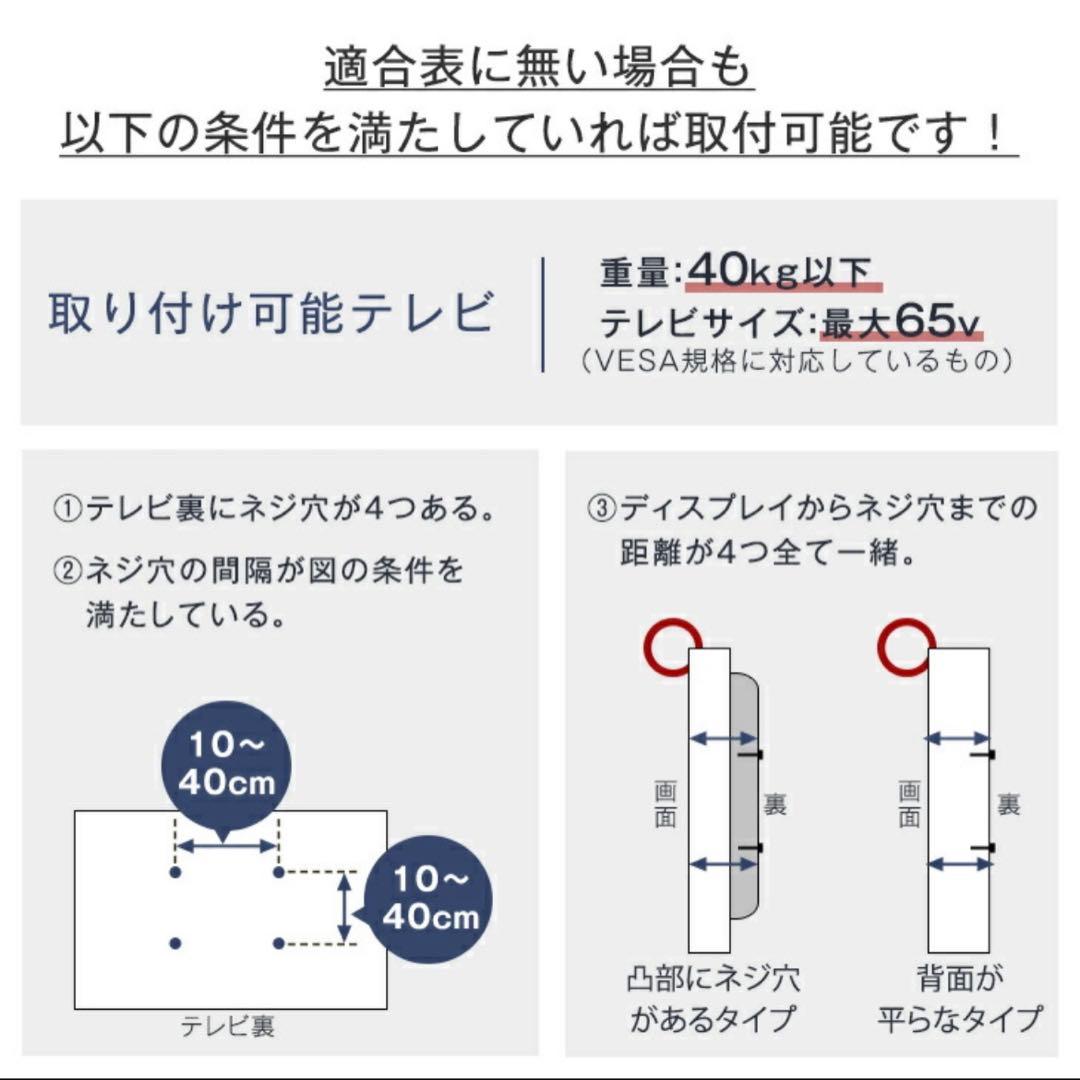 テレビスタンド　最大65インチ対応　ホワイト