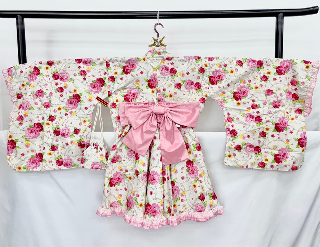 BODYLINE ロリータ 浴衣ドレス　オフホワイト《き675》#江戸小もーん