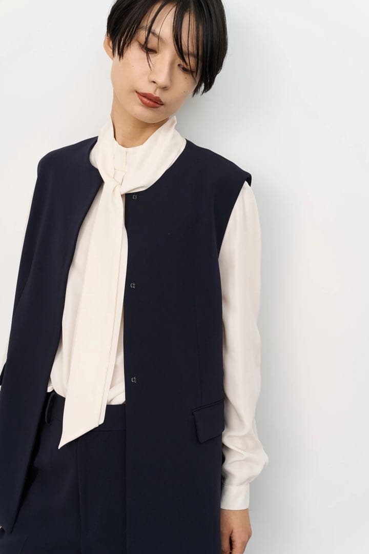 SOÉJU ソージュ クルーネック ジレ ブラック 黒 M ベスト