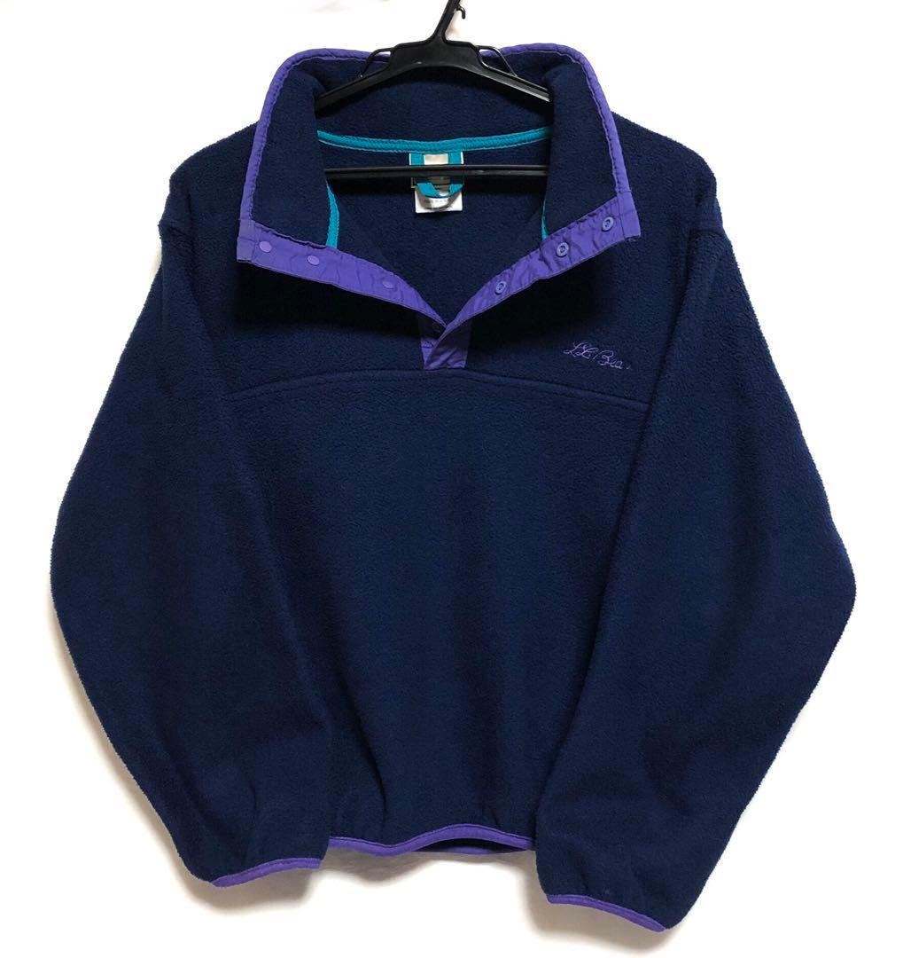 ■’80s■L.L.Bean■キッズ　ハーフスナップフリースジャケット■Mサイズ