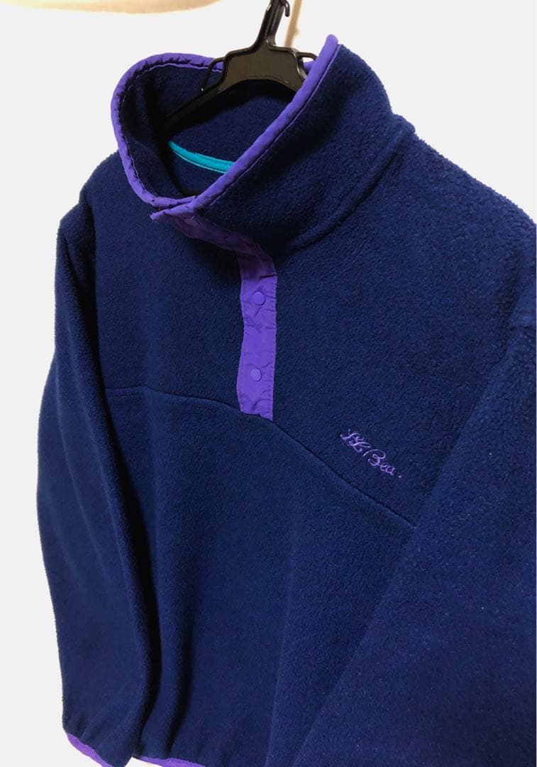 ■’80s■L.L.Bean■キッズ　ハーフスナップフリースジャケット■Mサイズ