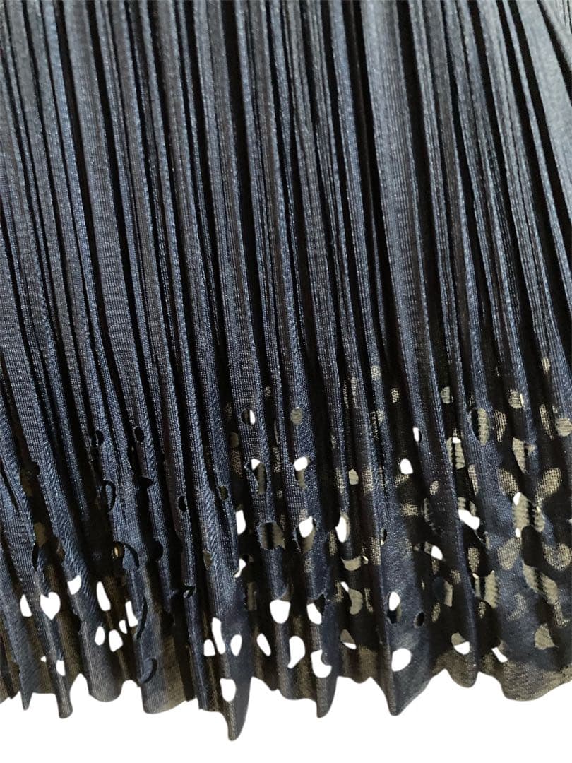 レア美品✨イッセイミヤケ 3 ネイビー ノースリーブ プリーツプリーズ