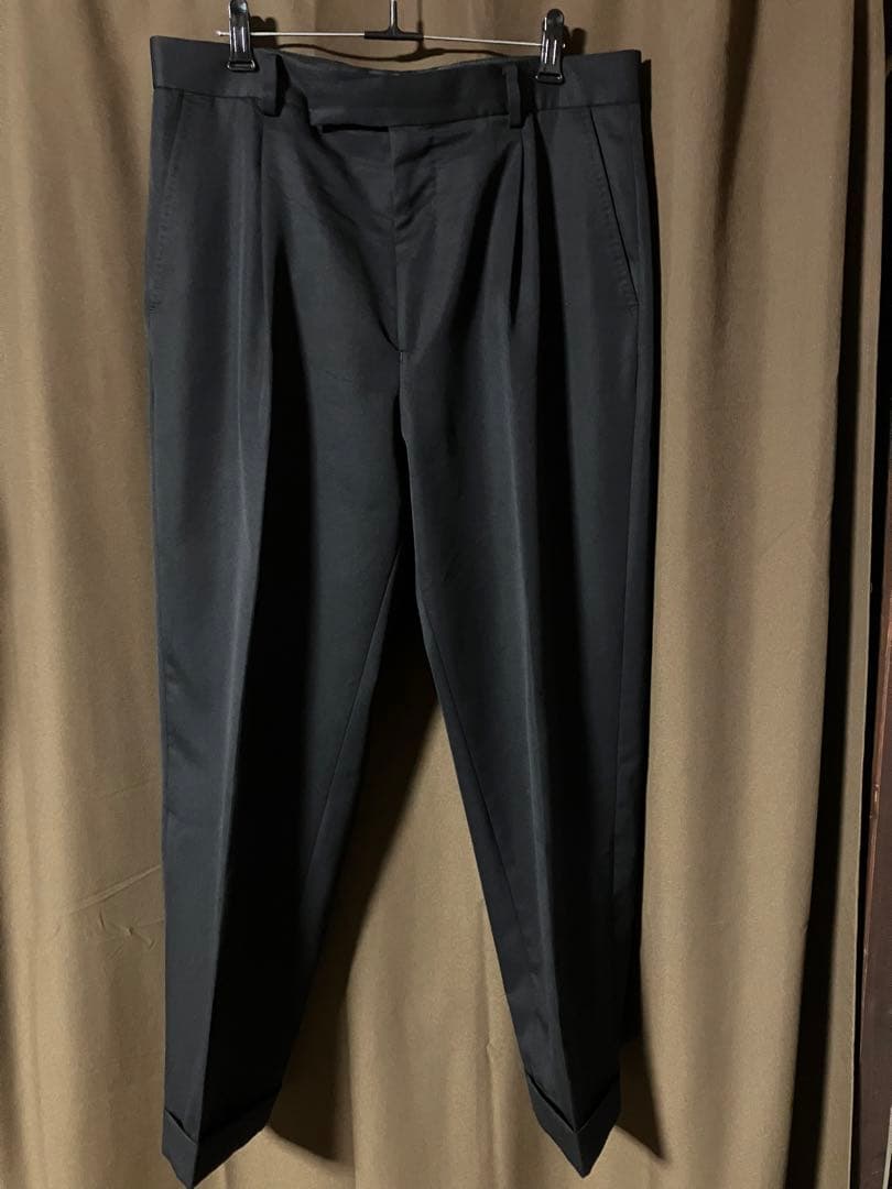 gutsun　ワコマリア　ウール　スラックス　ブラック　サイズL