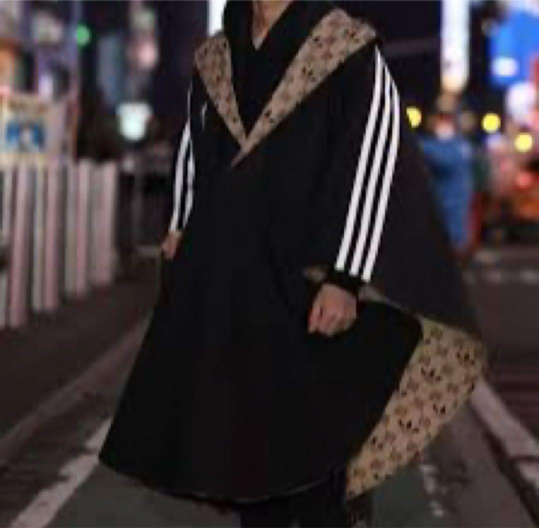 adidas×GUCCIコラボ ポンチョ 黒