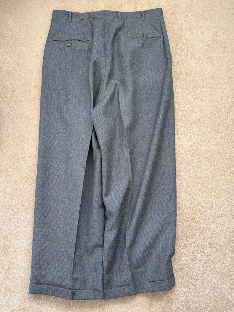 vintage 50s レーヨンスラックス　ネップ　カスリ