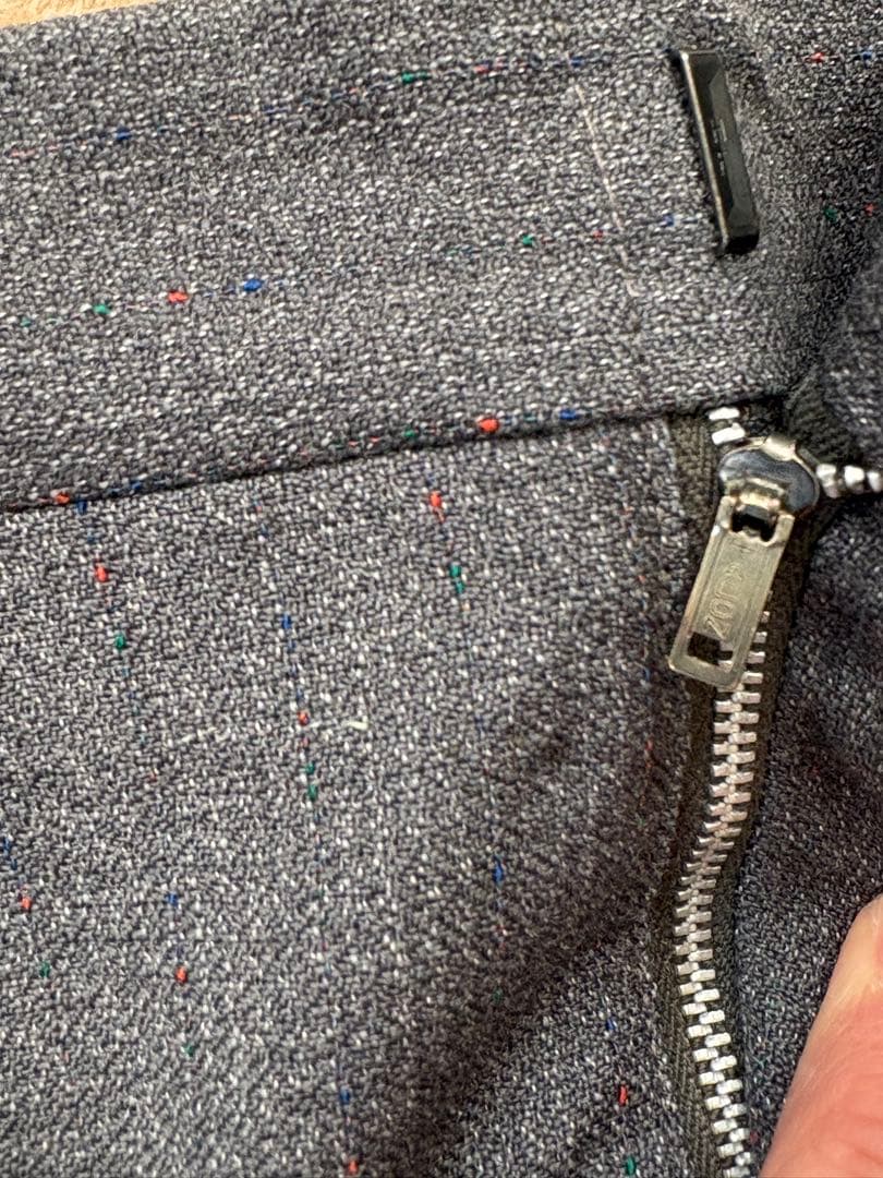 vintage 50s レーヨンスラックス　ネップ　カスリ