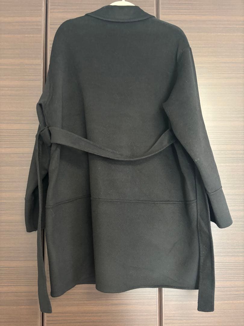 JEANASIS ショートビーバーウールミドルコート ブラック