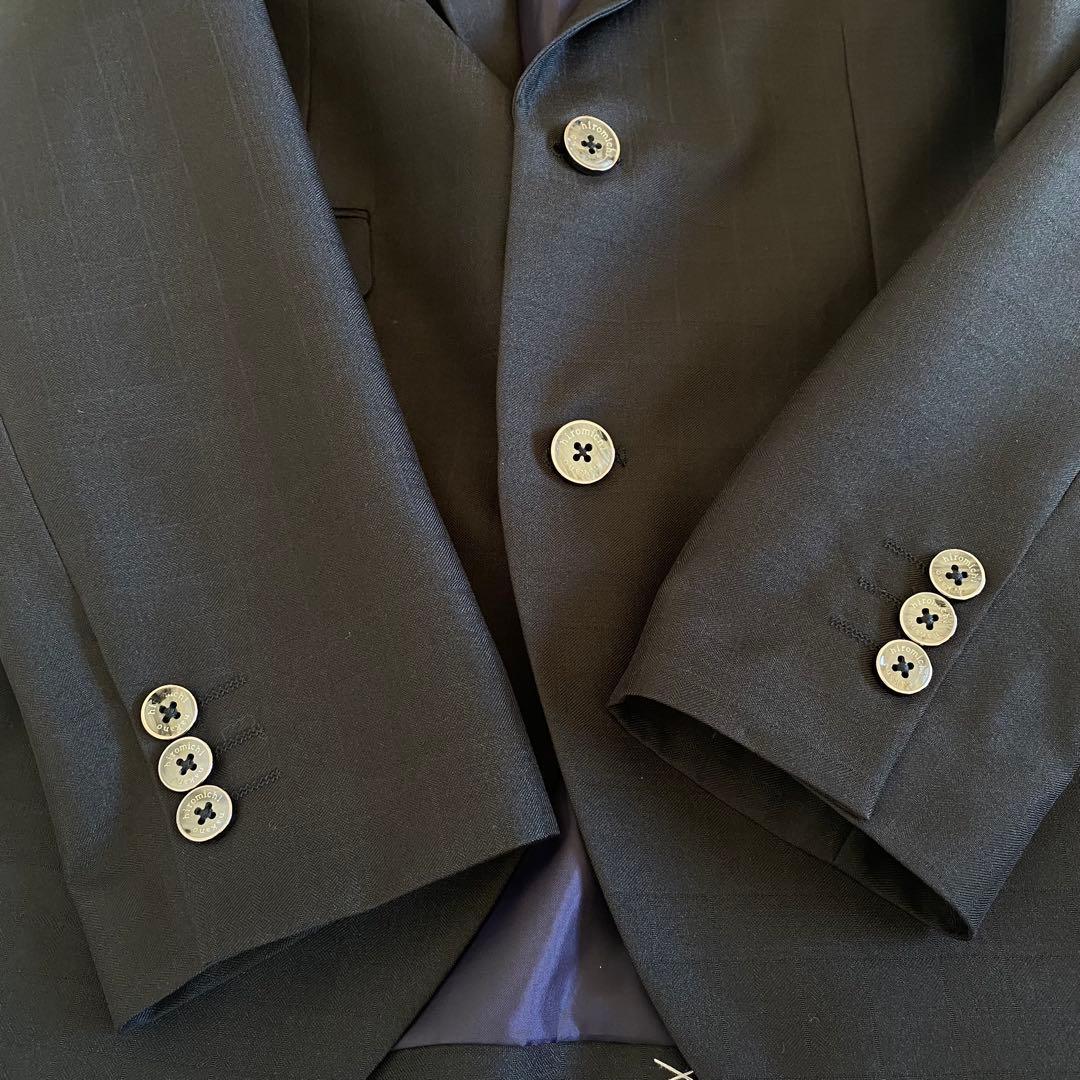 【未使用に近い】ヒロミチナカノ　フォーマル6点セット　160cm 黒　しつけ糸有