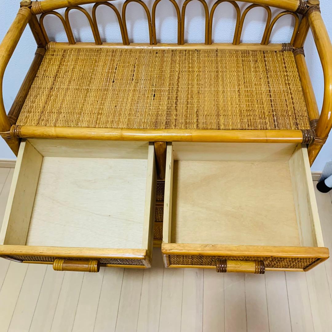 ラタン 4段 チェスト ラタンチェスト 籐チェスト 籐タンス　サイドボード