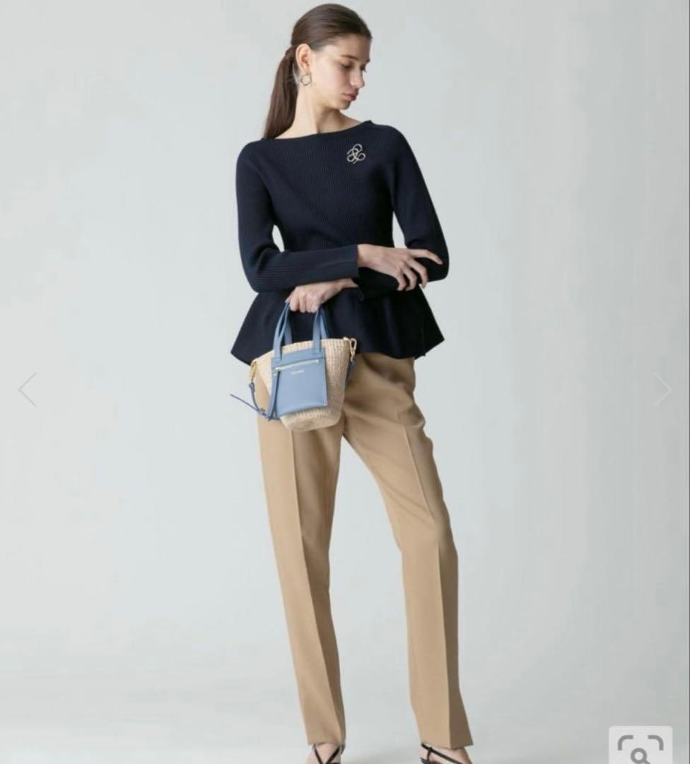 極美品✨アルアバイル　ホールガーメントガーターペプラムプルオーバー　24SS