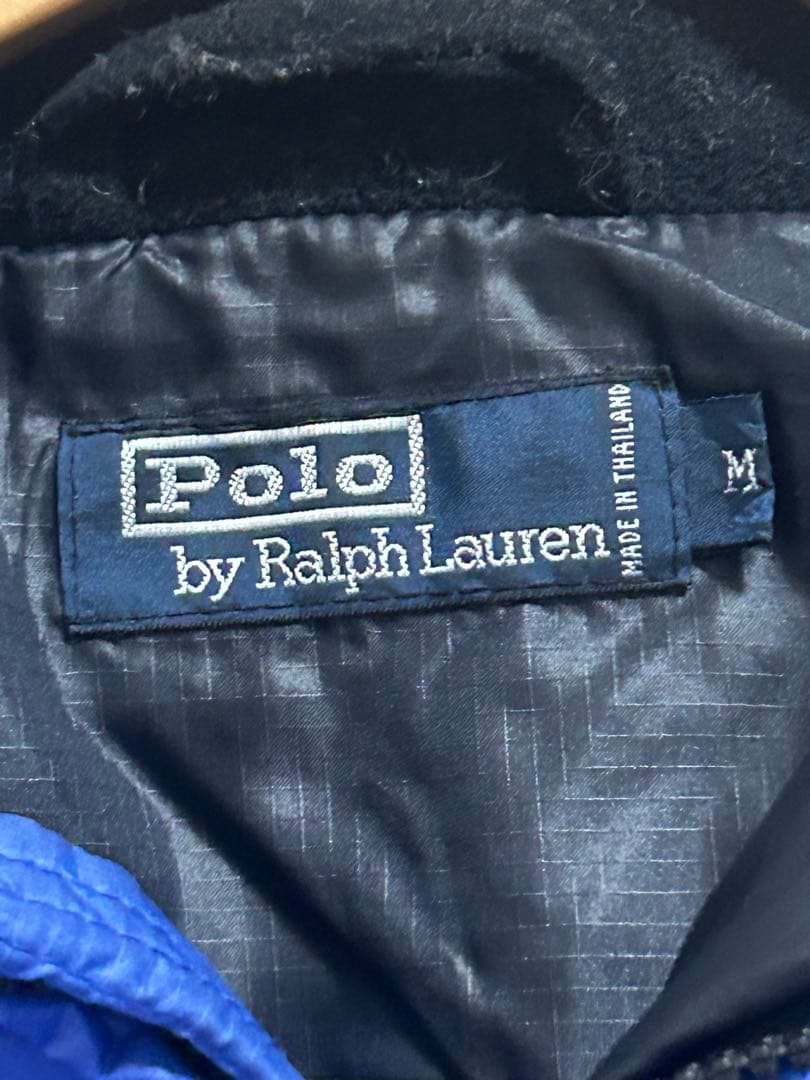 90s polo ralph lauren polo sport ダウン　青