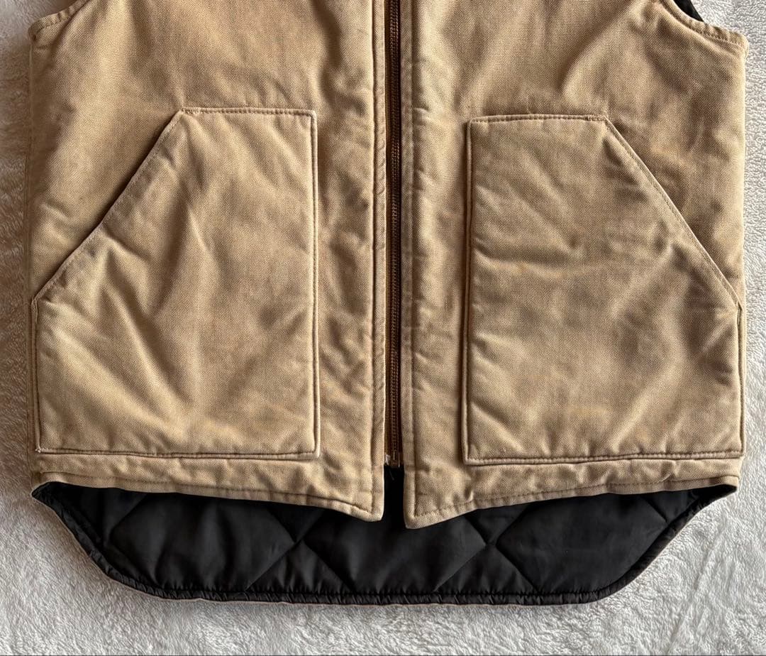 【80's 】【USA製】Carhartt カーハート ダック ベスト 腰ゴムM