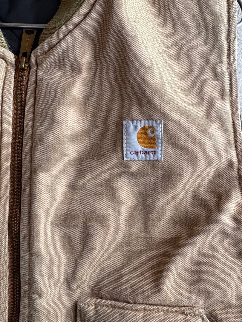 【80's 】【USA製】Carhartt カーハート ダック ベスト 腰ゴムM