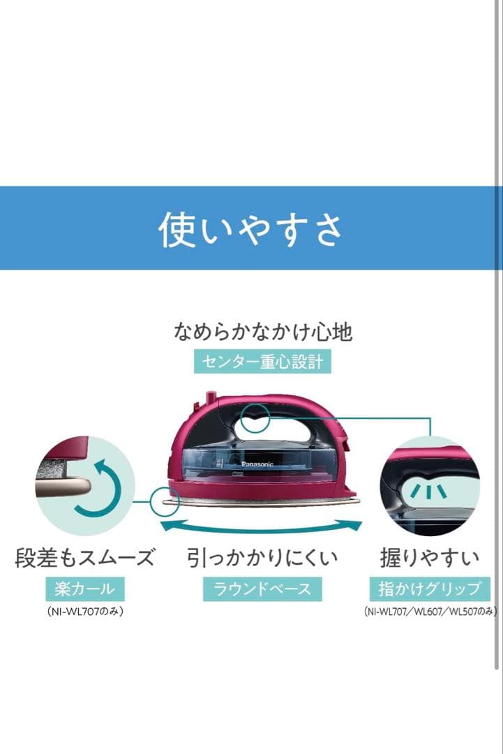 【Ama22,000円】Panasonic NI-WL707 スチームアイロン