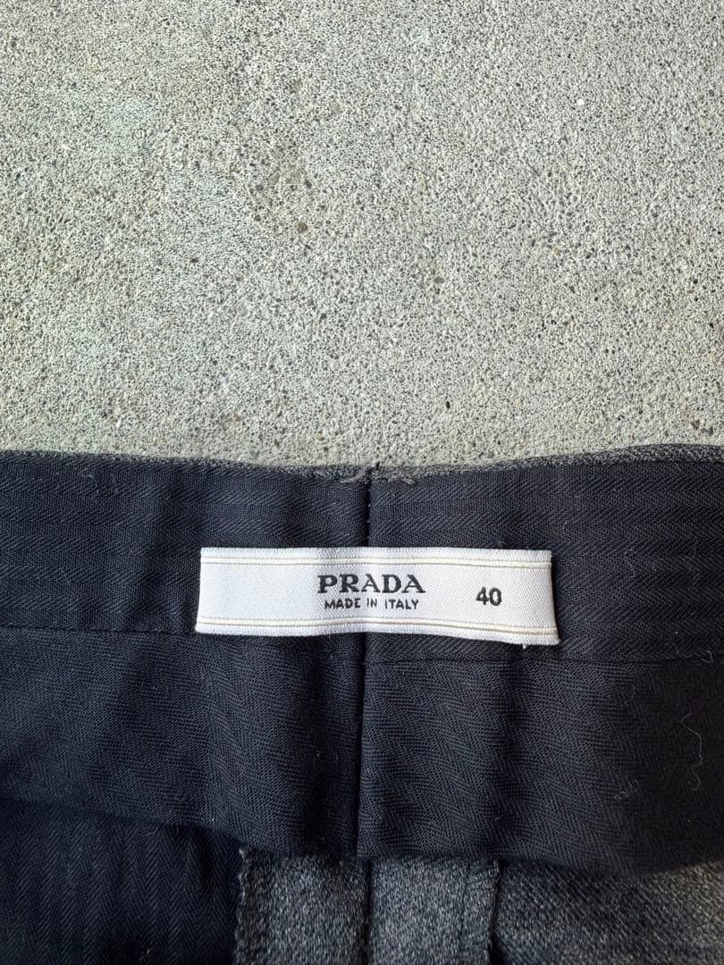 パンツ PRADA Dark Gray Virgin Wool Slacks