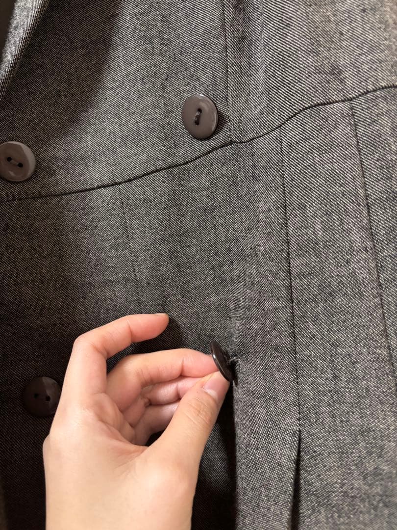 SNIDEL Sustainableサイドプリーツテーラードワンピース