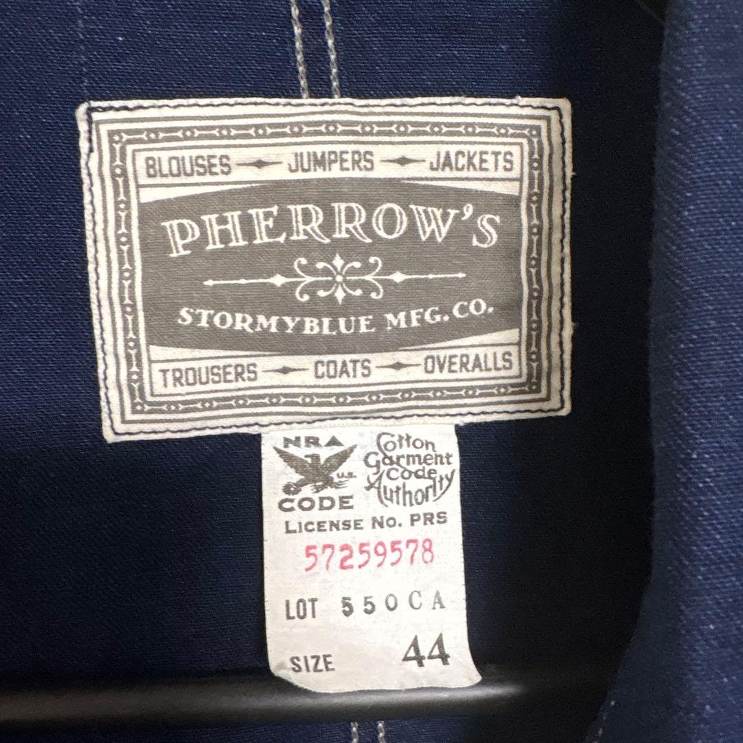 PHERROW'S ストライプ カバーオール サイズ44