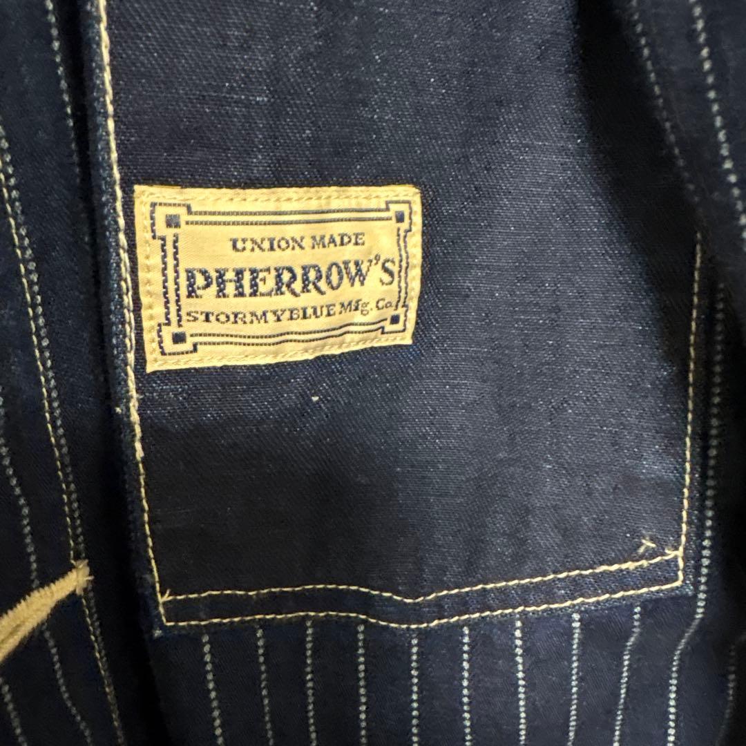 PHERROW'S ストライプ カバーオール サイズ44