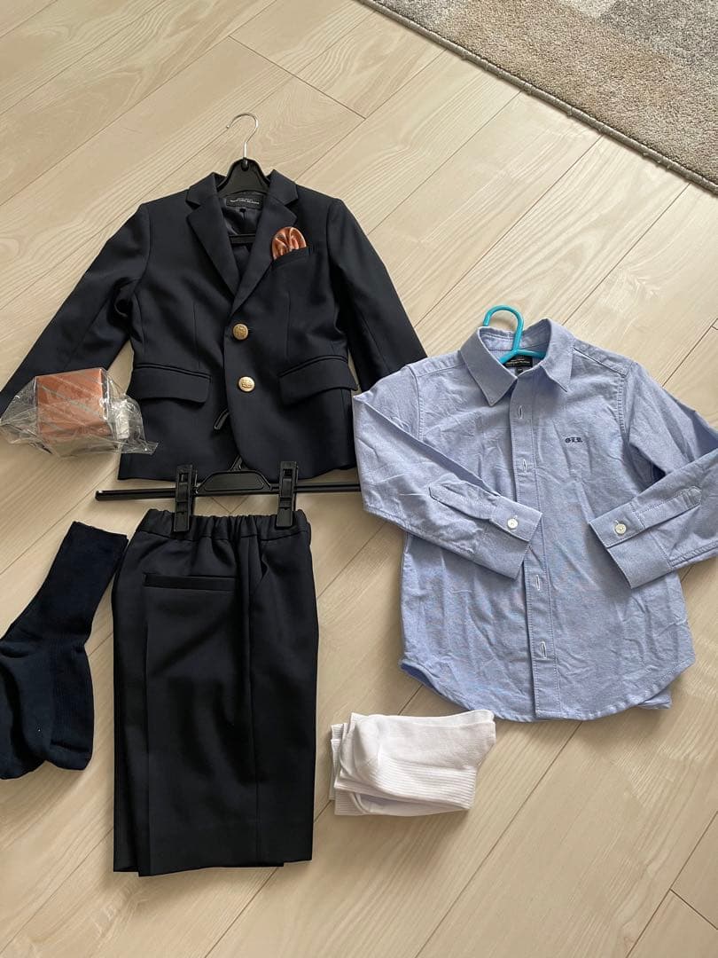 美品⭐︎グリーンレーベルリラクシング⭐︎ネイビー フォーマルスーツ 110cm