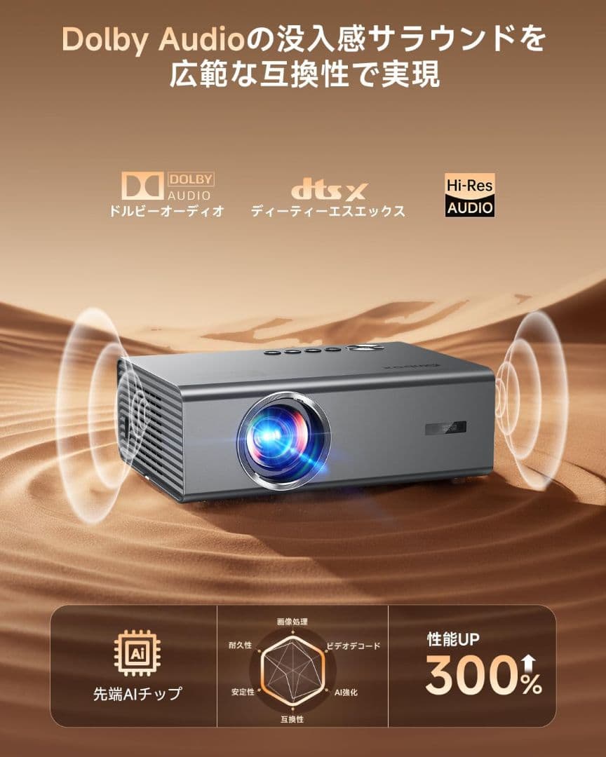 【最安値】プロジェクター　家庭用　Netflix公式専売 iSinbox 4K