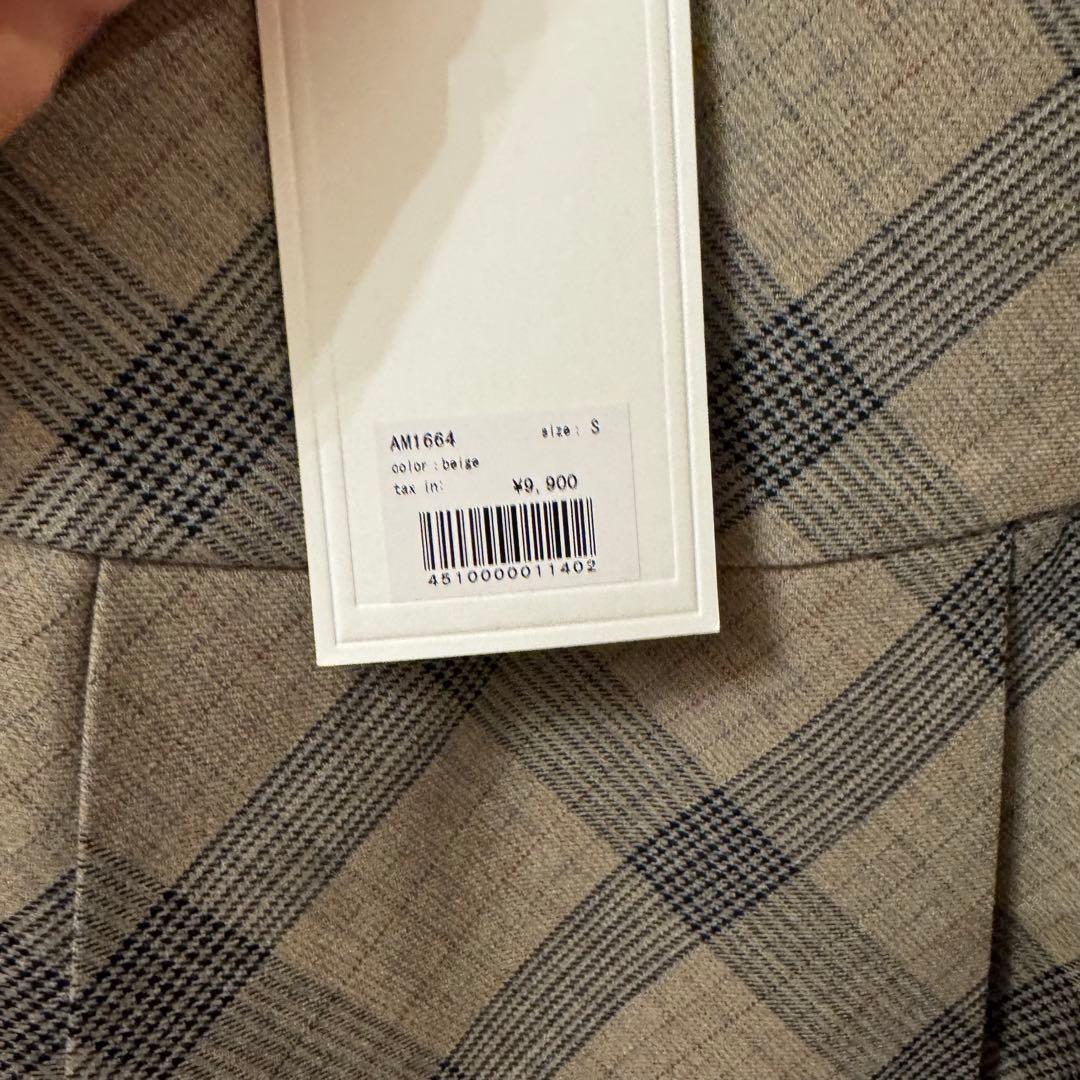 スカート Andmary Coco check mini pleats skirt