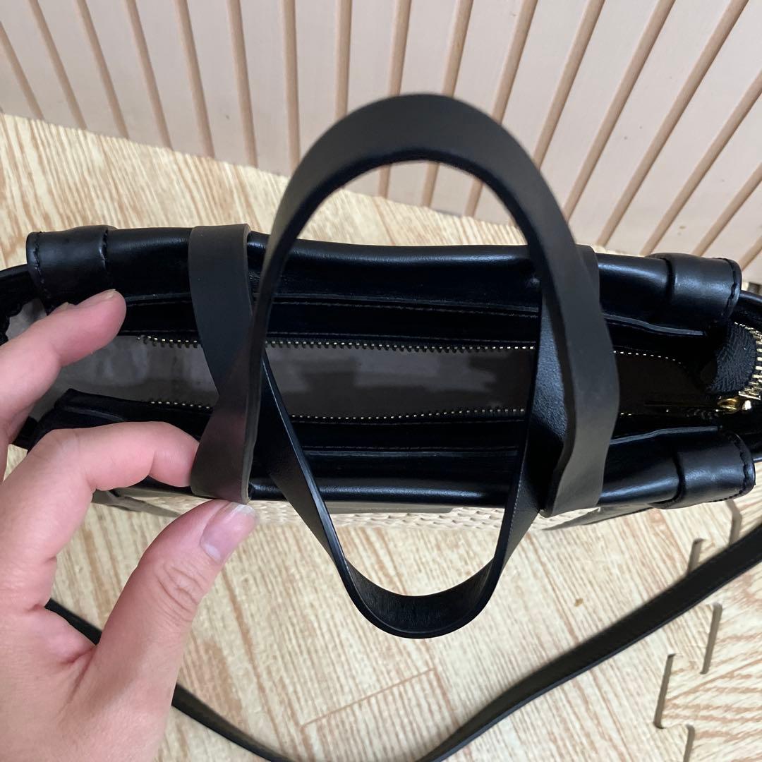 CHRISTIAN VILLA ストローバスケットバッグ かご　ショルダー　編み