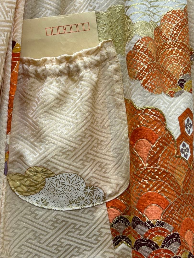 着物リメイク　ワンピース前ボタン　 Lサイズ