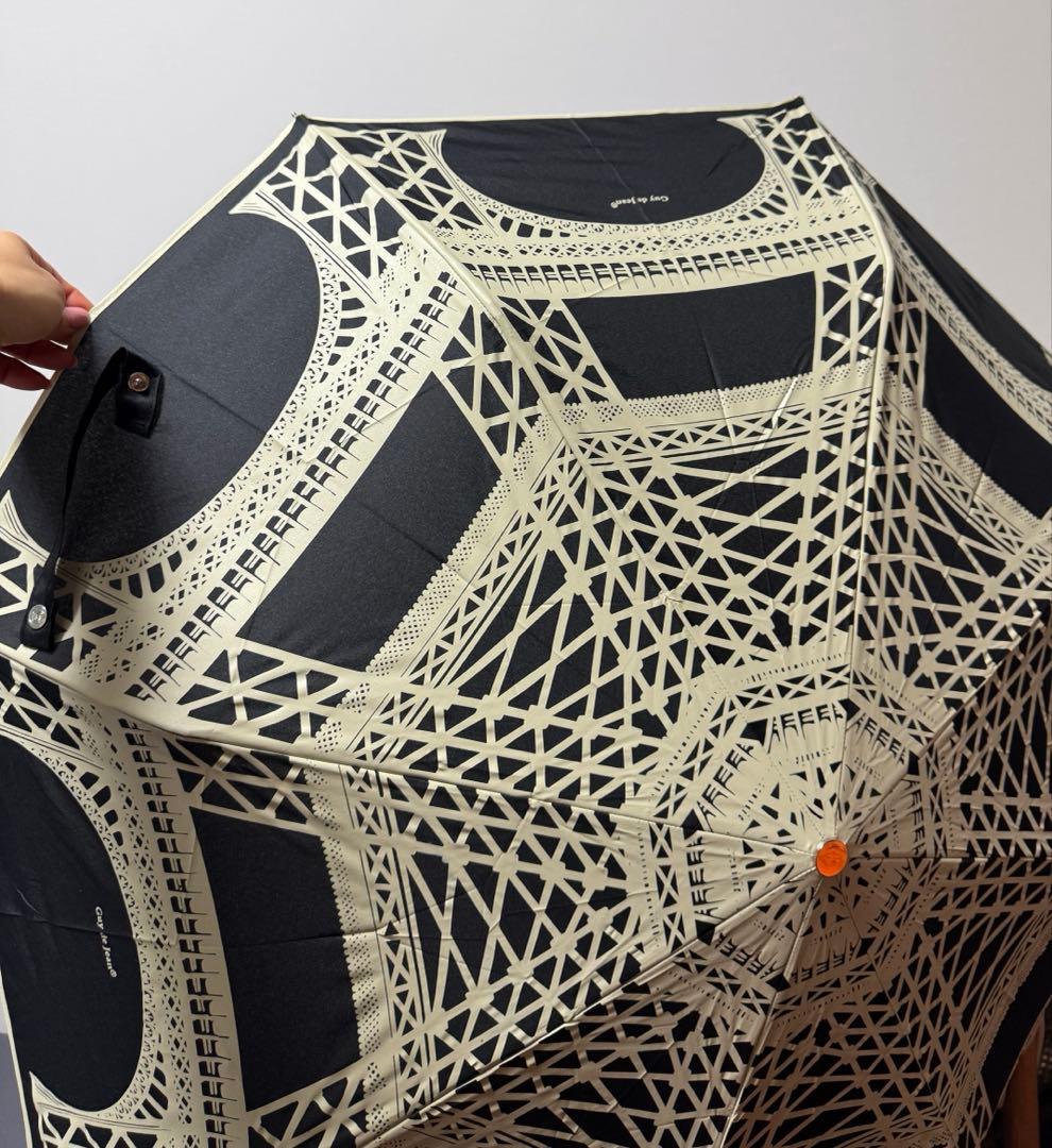 Guy de jean ギィドゥジャン　折り畳み傘　エッフェル塔　黒　新品未使用