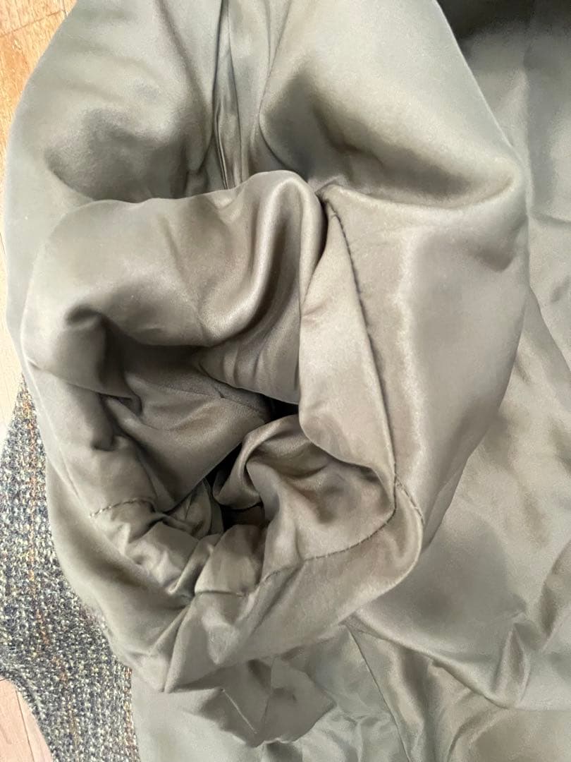 美品 DUNN＆CO ハリスツイード ウールノーフォークジャケット革くるみボタン