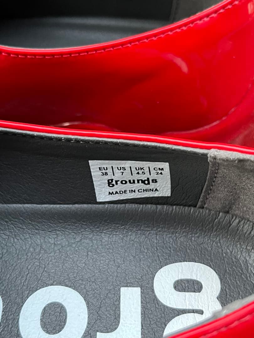 grounds ローファー　赤