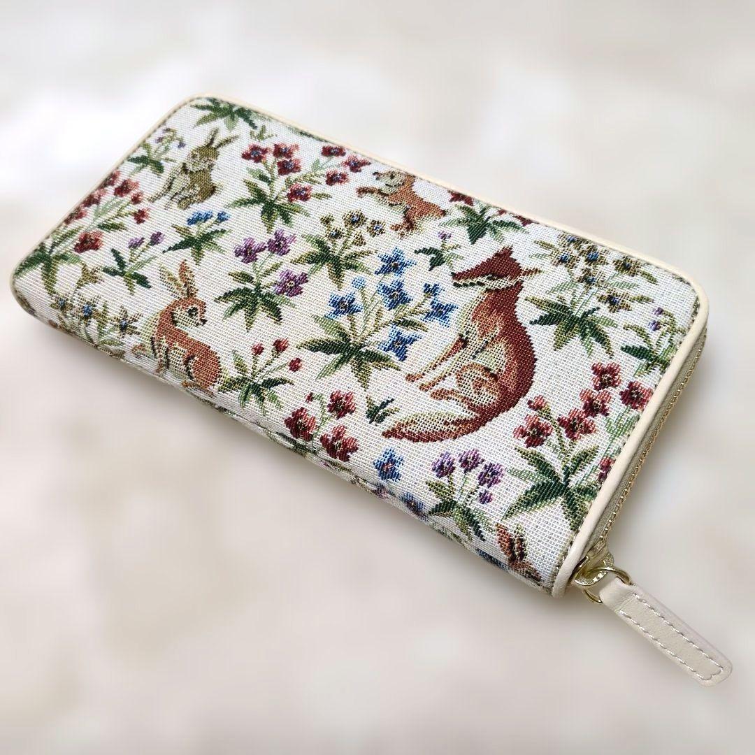 Coquette　コケット　ゴブラン　ラウンドファスナー　長財布