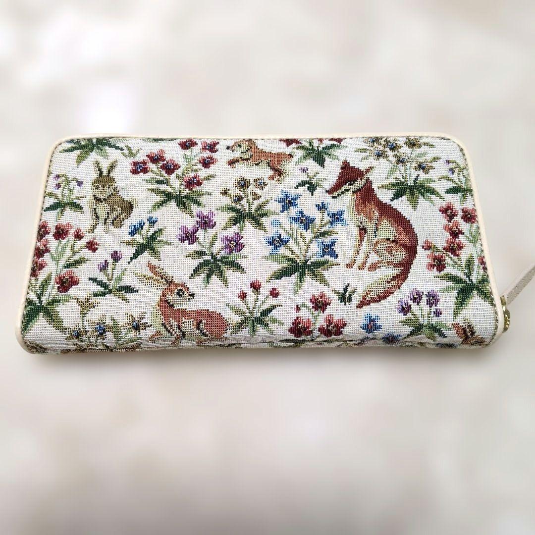 Coquette　コケット　ゴブラン　ラウンドファスナー　長財布